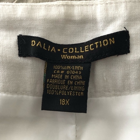 Dalia Plus Size 18 White Linen Skirt - Picture 4 of 4